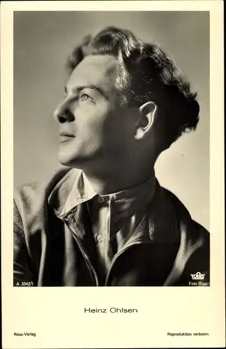 Ak Schauspieler Heinz Ohlsen, Portrait im Profil