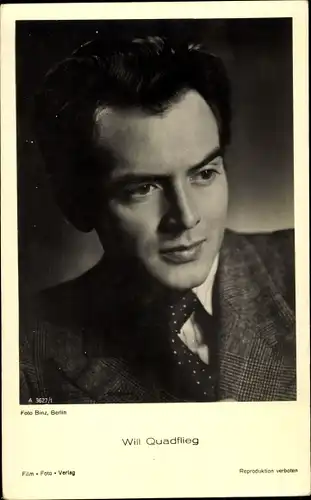 Ak Schauspieler Will Quadflieg, Portrait im Anzug