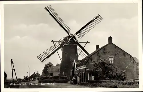 Ak Abbenbroek Südholland, Windmühle De Hoop