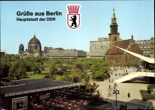 Ak Berlin Mitte, Alexanderplatz, Marienkirche, Dom
