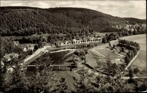 Ak Ziegenrück an der Saale Thüringen, Blick von der Ilsenshöhe