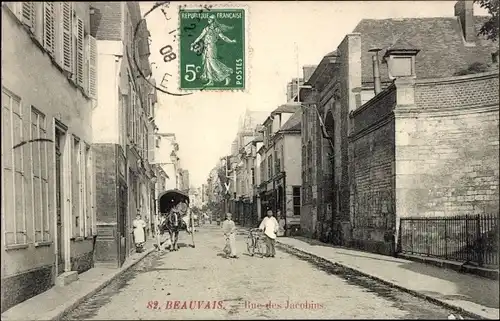 Ak Beauvais Oise, Rue des Jacobins