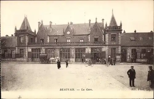 Ak Beauvais Oise, La Gare