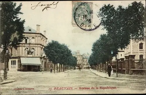 Ak Beauvais Oise, Avenue der Republik