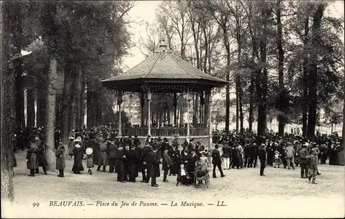 Ak Beauvais Oise, Place du Jeu de Paume, Musik