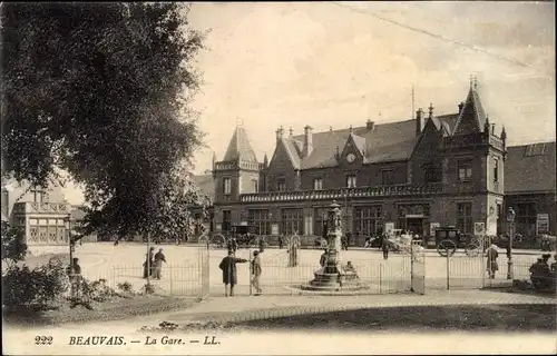 Ak Beauvais Oise, Der Bahnhof