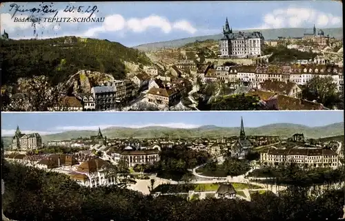 Ak Teplice Šanov Teplitz Schönau Region Aussig, Panorama