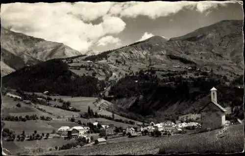 Ak Allos Alpes de Haute Provence, Gesamtansicht vom Bois du Villard aus