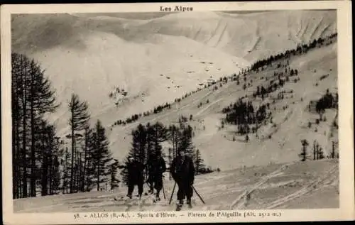 Ak Allos Alpes de Haute Provence, Wintersport, Plateau de l'Aiguille