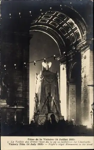 Ak Paris, Tag des Sieges 1919, Die Mahnwache der Waffen