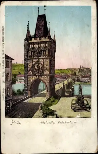 Ak Praha Prag Tschechien, Altstädter Brückenturm