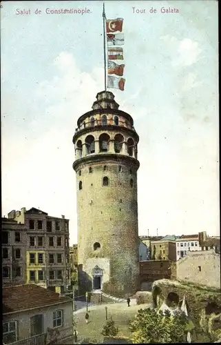 Ak Konstantinopel Istanbul Türkei, Tour de Galata