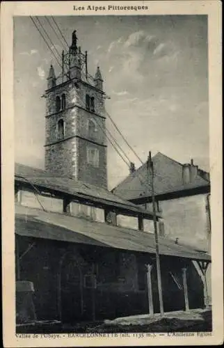 Ak Barcelonnette Hautes Alpes, Die alte Kirche