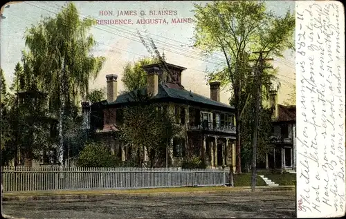 Ak Augusta, Maine, Hon. James G. Blaines Residenz