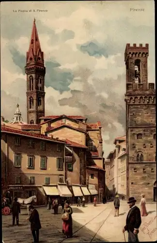 Künstler Ak Firenze Florenz Toscana, Piazza di S. Firenze