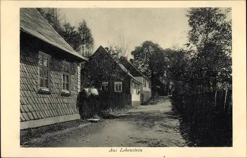 Ak Bad Lobenstein in Thüringen, Straße, Wohnhäuser