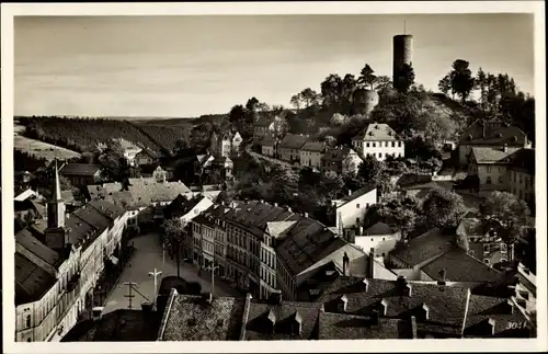 Ak Bad Lobenstein in Thüringen, Ortsansicht, Turm