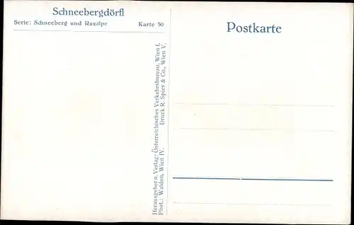 Ak Schneebergdörfl Niederösterreich, Dorfmotiv