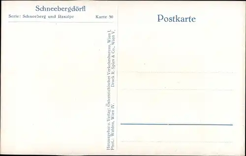 Ak Schneebergdörfl Niederösterreich, Dorfmotiv