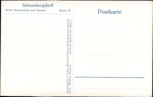 Ak Schneebergdörfl Niederösterreich, Dorfmotiv