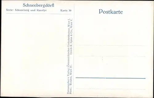 Ak Schneebergdörfl Niederösterreich, Dorfmotiv