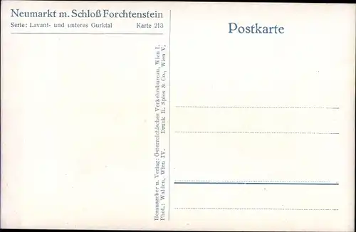 Ak Neumarkt in der Steiermark, Schloss Forchtenstein