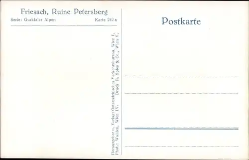 Ak Friesach in Kärnten, Ruine Petersberg