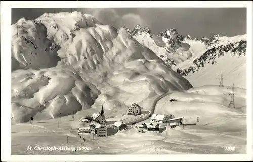 Ak St Christoph am Arlberg Tirol, Panorama, Winter