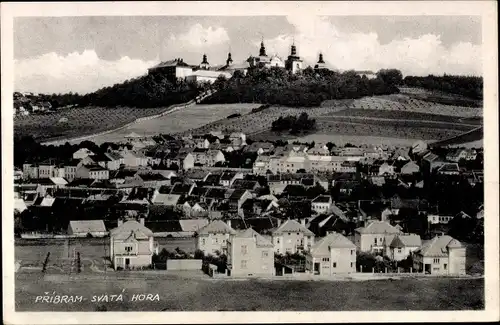 Ak Příbram Pibrans Mittelböhmen, Kloster Svata Hora, Gesamtansicht