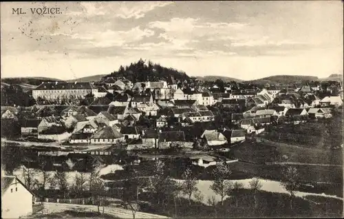 Ak Mladá Vožice Jung Woschitz Reg. Südböhmen, Totalansicht