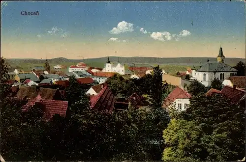 Ak Choceň Chotzen Reg. Pardubice, Gesamtansicht