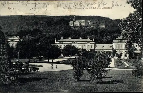 Ak Gera in Thüringen, Fürstlicher Küchengarten, Schloss Osterstein