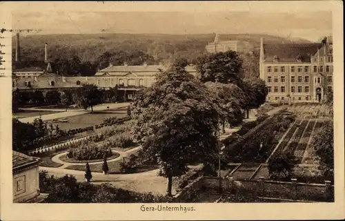 Ak Gera in Thüringen, Küchengarten, Untermhaus, Osterstein