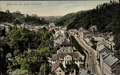 Ak Tharandt im Erzgebirge, Blick von der Ruine Tharandt