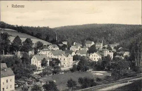 Ak Rabenau Sachsen, Teilansicht, Fabriken, Wälder