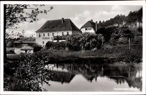 Ak Karsdorf Rabenau im Erzgebirge, Gaststätte Heidemühle, Inh. Karl Schenk