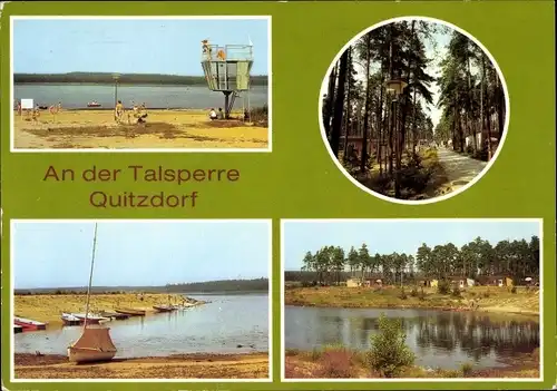 Ak Quitzdorf am See Oberlausitz, Jänkendorf, Talsperre, Strand