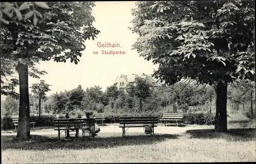 Ak Geithain in Sachsen, Stadtpark