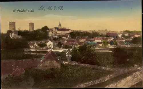 Ak Kohren Sahlis Frohburg Sachsen, Gesamtansicht, Burg