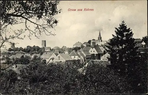 Ak Kohren Sahlis Frohburg Sachsen, Gesamtansicht, Burg