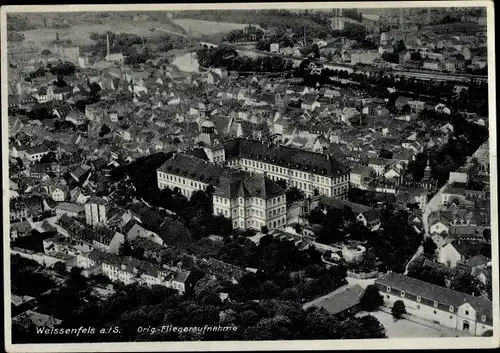 Ak Weißenfels an der Saale, Schloss, Fliegeraufnahme