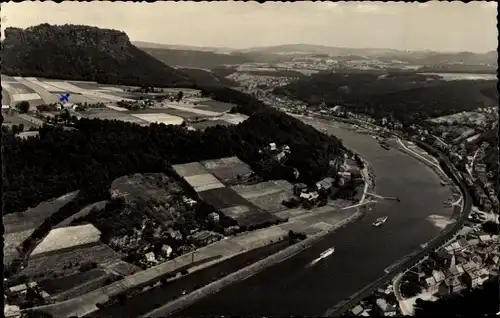 Ak Königstein an der Elbe Sächsische Schweiz, 725 Jahre Festung Königstein 1966, Lilienstein