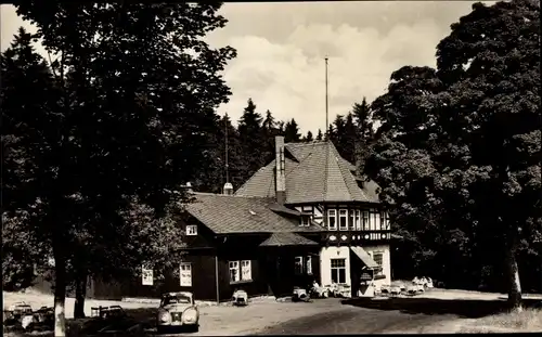 Ak Oberhof im Thüringer Wald, Obere Schweizerhütte, Außenansicht