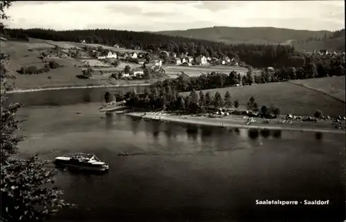 Ak Saaldorf Bad Lobenstein in Thüringen, Stausee der Bleiloch Talsperre, Schiff