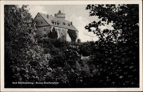 Ak Bad Blankenburg in Thüringen, Ruine Greifenstein