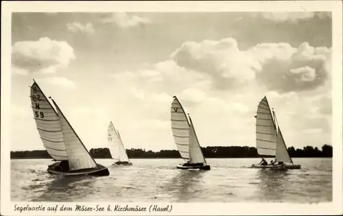 Ak Kirchmöser Brandenburg an der Havel, Möser-See, Segelboote