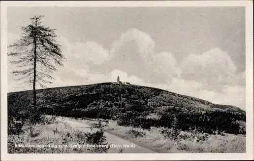 Ak Brotterode in Thüringen, Großer Inselsberg, Blick vom Rennsteig, Berggasthof Stöhr