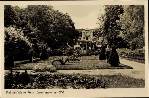 Ak Bad Köstritz in Thüringen, Sanatorium der SVA, Park, Garten