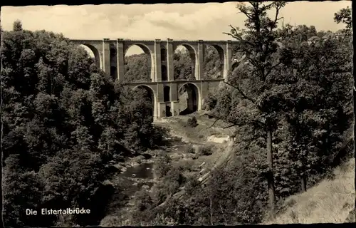 Ak Jocketa Pöhl im Vogtland, Elstertalbrücke