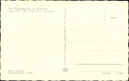 Ak Jocketa Pöhl im Vogtland, Elstertalbrücke